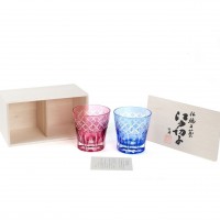 Набор стаканов TAJIMA GLASS с узором Ярай 340 мл, 2 шт