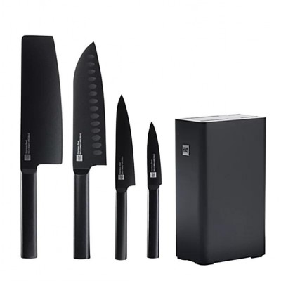 Набор из 4-х стальных ножей и подставки Xiaomi Huohou