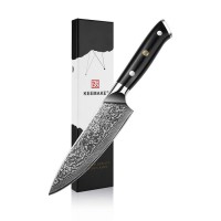 Нож шеф-повара из дамасской стали Keemake 6,5 Inch Chef Knife, черный Нож шеф-повара из дамасской стали Keemake 6,5 Inch Chef Knife, черный