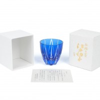 Рюмка TAJIMA GLASS Мерцание звезды 75мл, голубая