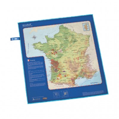 Салфетка из микрофибры для натирки стекла Soiree Home France Wine Map
