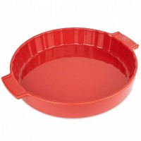 Круглая форма для пирога PEUGEOT CERAMIC, 33 см, Франция, красный