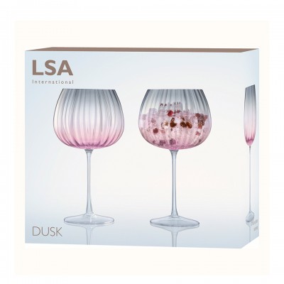 Набор бокалов Lsa International Dusk, 650 мл, розово-серый, 2 шт.
