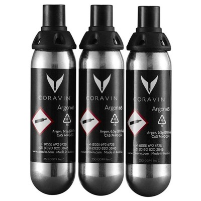 Упаковка из 3-х капсул с газом Аргон для Coravin
