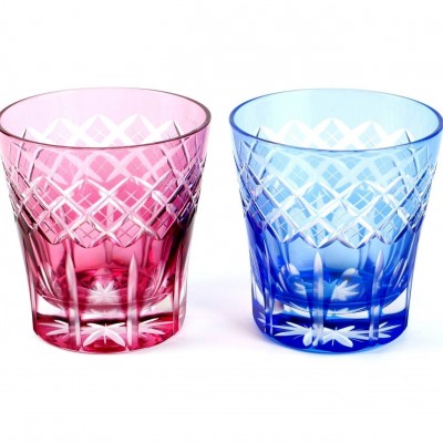 Набор стаканов TAJIMA GLASS с узором Ярай 340 мл, 2 шт