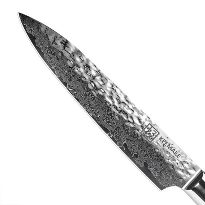 Нож универсальный из дамасской стали Keemake 5 Inch Utiity Knife, синий + бежевый