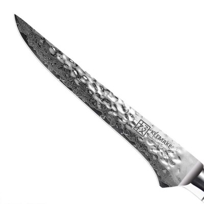 Нож обвалочный из дамасской стали Keemake 6 Inch Boning Knife Blue Sky, синий + бежевый