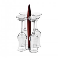 Набор бокалов для граппы Legnoart Grappa на подставке 4шт. Набор бокалов для граппы Legnoart Grappa на подставке 4шт.