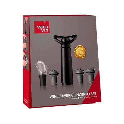 Вакуумный насос для вина Vacu Vin Concerto + 3 пробки и каплеуловитель