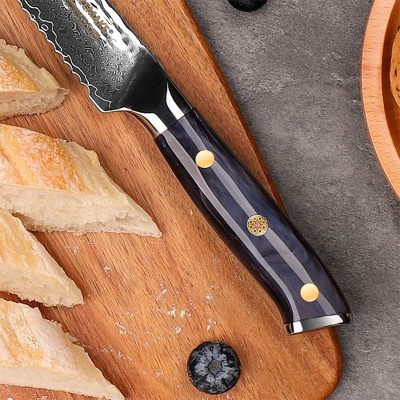 Нож из дамасской стали для хлеба Keemake 8 Inch Bread Knife, разноцветный