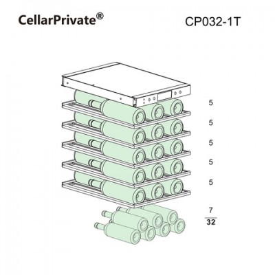 Винный шкаф Cellar Private встраиваемый, однокамерный CP032-1T