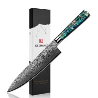 Нож шеф-повара из дамасской стали Keemake 8 Inch Chef Knife, разноцветный Нож шеф-повара из дамасской стали Keemake 8 Inch Chef Knife, разноцветный