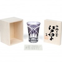 Стакан TAJIMA GLASS Хризантема и веер 240 мл, фиолетовый