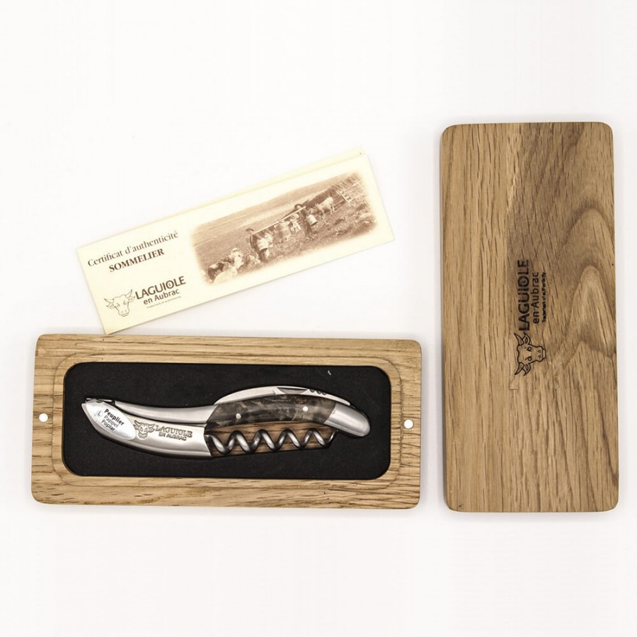 Штопор Laguiole En Aubrac Sommelier Peuplier, черно-зеленый