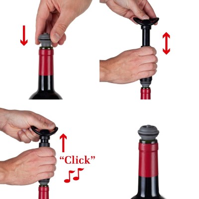 Вакуумный насос для вина Vacu Vin Wine Saver Blister Black