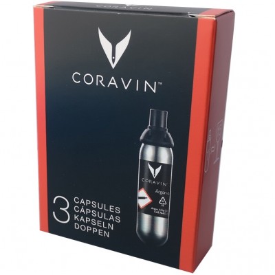 Упаковка из 3-х капсул с газом Аргон для Coravin