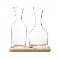Набор из кувшинов для вина и воды на деревянной подставке Lsa International 1.2 л/1.4 л