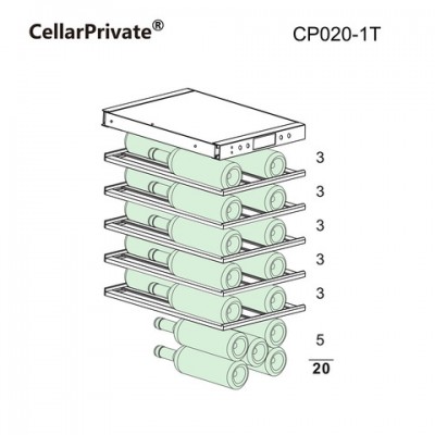 винный шкаф Cellar Private встраиваемый, однокамерный CP020-1T