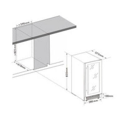 Винный шкаф Cellar Private встраиваемый, однокамерный CP032-1TWH