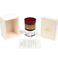 Рюмка TAJIMA GLASS Фудзи с позолотой 85 мл, медно-красная Рюмка TAJIMA GLASS Фудзи с позолотой 85 мл, медно-красная