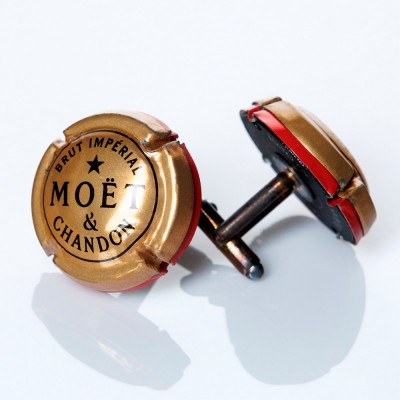 Запонки из настоящих плакеток шампанского Innosphere Moet Chandon