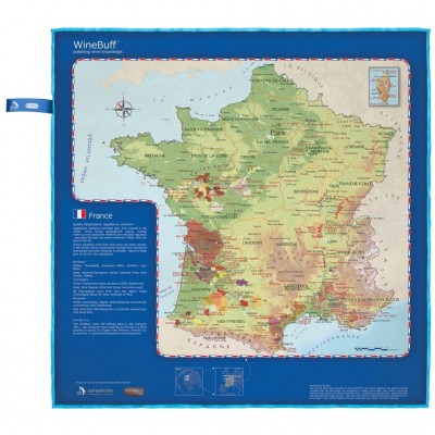 Салфетка из микрофибры для натирки стекла Soiree Home France Wine Map