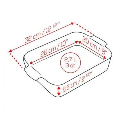 Прямоугольная форма для запекания Peugeot Ceramic, 32х20см, Франция, бежевая