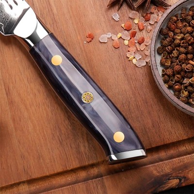 Нож разделочный из дамасской стали Keemake 8 Inch Carving Knife, синий