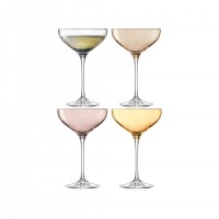 Набор из 4 бокалов-креманок Lsa International Polka 235 мл металлик