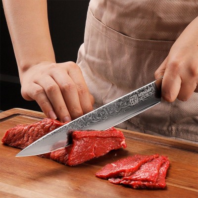 Нож разделочный из дамасской стали Keemake 8 Inch Carving Knife, разноцветный