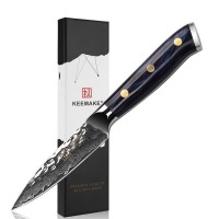 Нож из дамасской стали для овощей Keemake 3,5 Inch Paring Knife, синий Нож из дамасской стали для овощей Keemake 3,5 Inch Paring Knife, синий