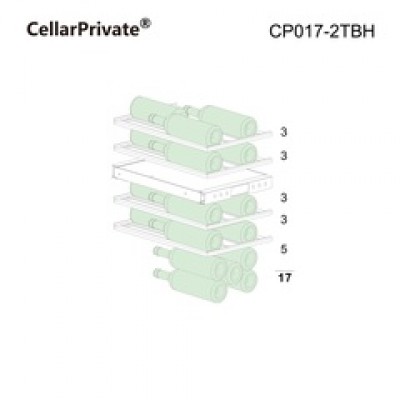 Винный шкаф двухзонный встраиваемый Cellar Private CP017-2TBH