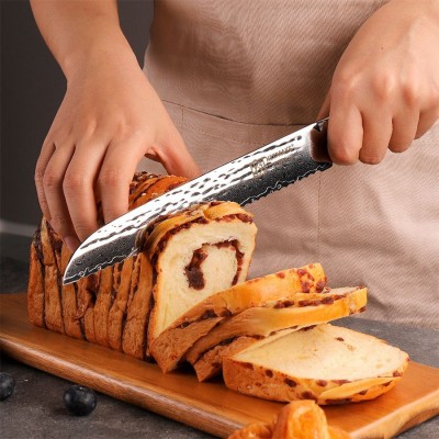 Нож из дамасской стали для хлеба Keemake 8 Inch Bread Knife, разноцветный