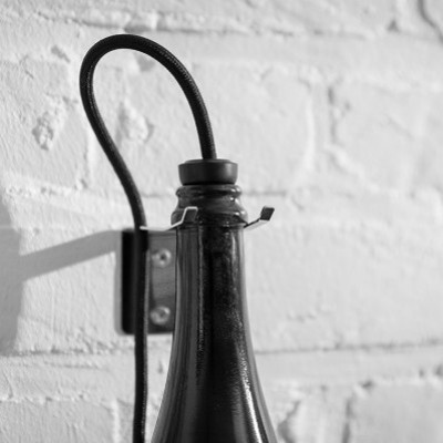 Светильник подвесной из винной бутылки L'Atelier du Vin Bouteille torche Vert bouteille, прозрачный