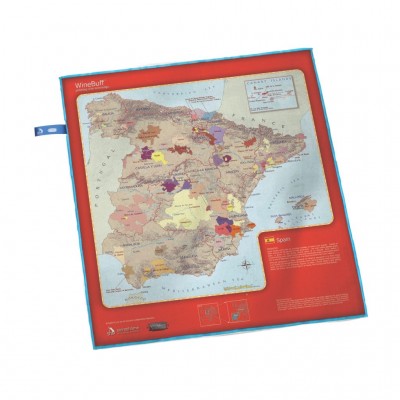 Салфетка из микрофибры для натирки стекла Soiree Home Spain Wine Map