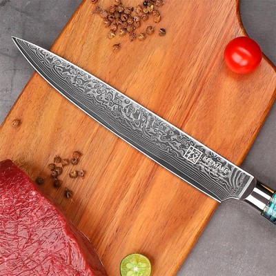 Нож разделочный из дамасской стали Keemake 8 Inch Carving Knife, разноцветный