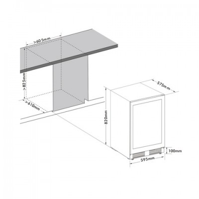 Винный шкаф Cellar Private встраиваемый, однокамерный CP051-1TWH