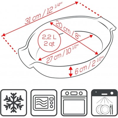 Овальная форма для запекания PEUGEOT CERAMIC, 31х20 см, Франция, красный
