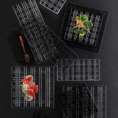 Блюдо квадратное Nachtmann SQUARE 28x28 см дымчатое