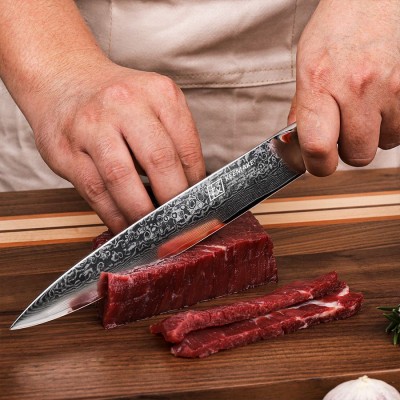 Нож разделочный из дамасской стали Keemake 8 Inch Carving Knife, черный