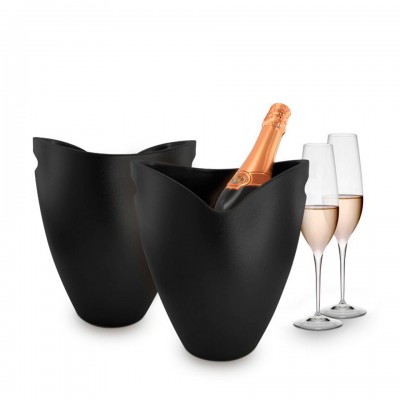 Ведерко для охлаждения вина и шампанского Pulltex Ice Bucket Black