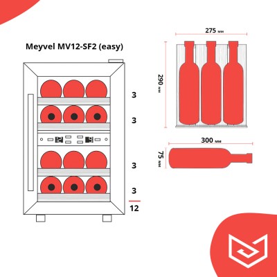 Винный шкаф Meyvel MV12-SF2