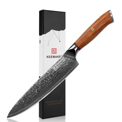 Нож шеф-повара из дамасской стали Keemake 8 Inch Chef Knife Phoenix, бежевый