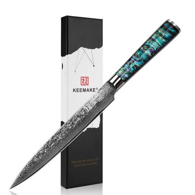 Нож разделочный из дамасской стали Keemake 8 Inch Carving Knife, разноцветный