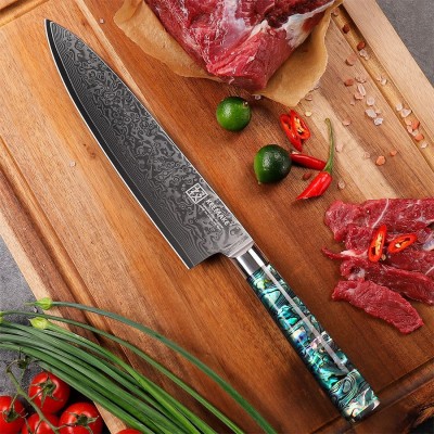 Нож шеф-повара из дамасской стали Keemake 8 Inch Chef Knife, разноцветный