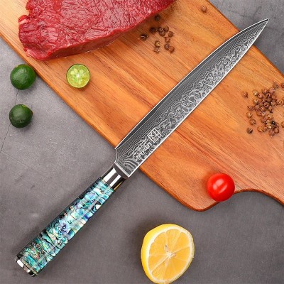 Нож разделочный из дамасской стали Keemake 8 Inch Carving Knife, разноцветный