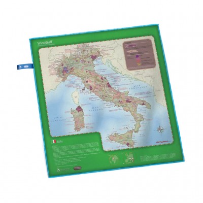 Салфетка из микрофибры для натирки стекла Soiree Home Italy Wine Map