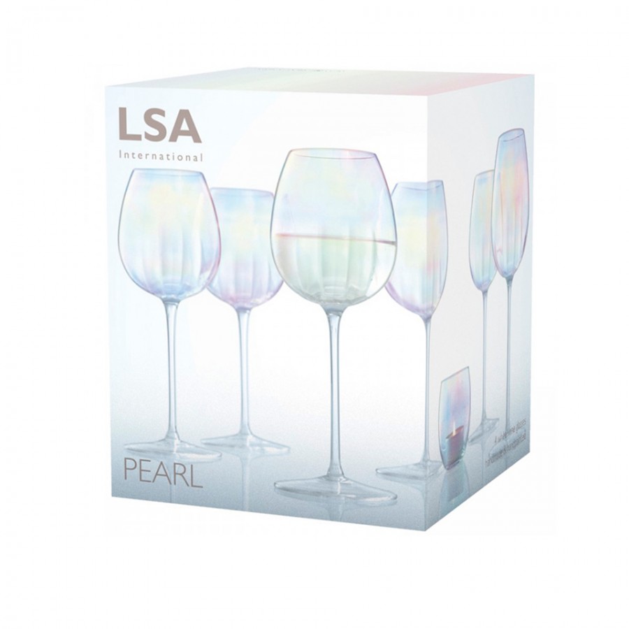 Набор из 4 бокалов для белого вина Lsa International Pearl 325 мл