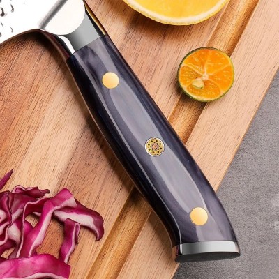 Нож из дамасской стали для мяса Keemake 7 Inch Cleaver Knife, синий