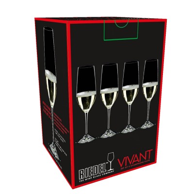 Набор из 4-х бокалов для шампанского RIEDEL Vivant Champagne Flute 290 мл